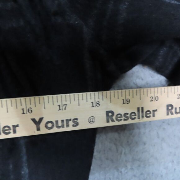 Michael Kors Fringe Belted Wrap Coat Medium Black Light Gray Plaid Wool Blend - Picture 11 of 14